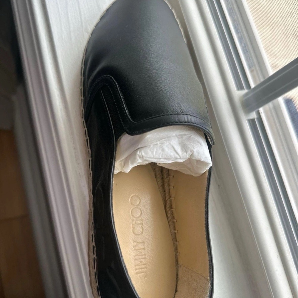 Jimmy Choo Black Leather Loafers